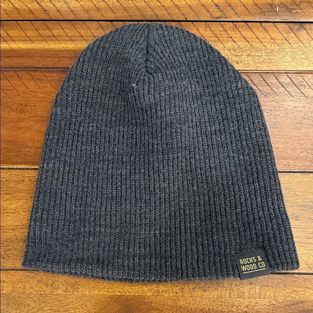 Men's Grey Rocks & Wood Beanie